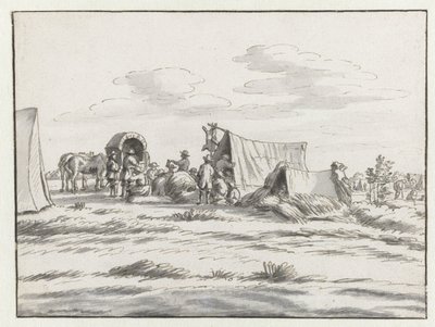 Utsikt over et leir av Army of Willem III nær Leuven av Josua de Grave