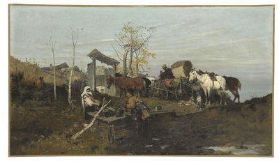 Samtale ved brønnen, 1877 av Jozef Brandt