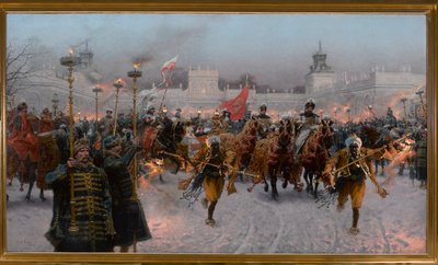 Avgang fra Wilanów av John III Sobieski og Marysienka, 1897. av Jozef Brandt
