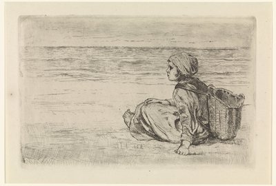 Jente ved havet av Jozef Israëls
