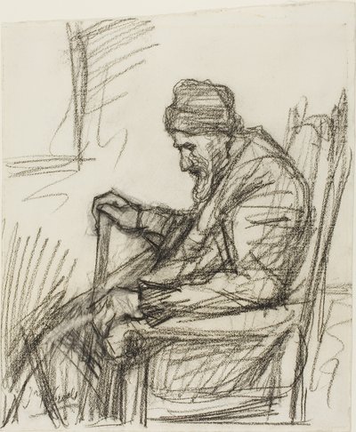 Sittende gammel mann av Jozef Israëls