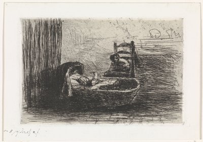 barnet veier av Jozef Israëls (signed by artist)