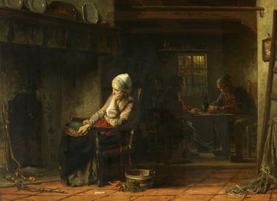 En ulykkelig kvinne, eller hjemlige sorger, 1859 av Jozef Israëls