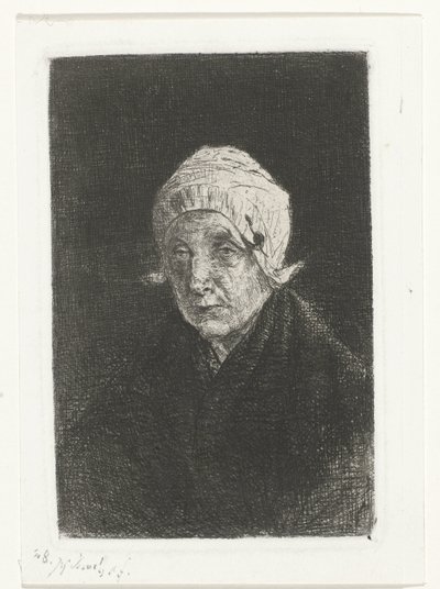 gammel dame Katwijk av Jozef Israëls
