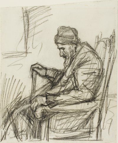 Sittende gammel mann av Jozef Israëls