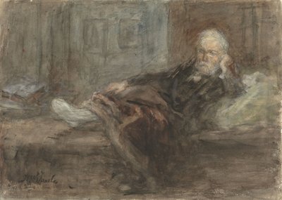 Selvportrett med syk fot av Jozef Israëls