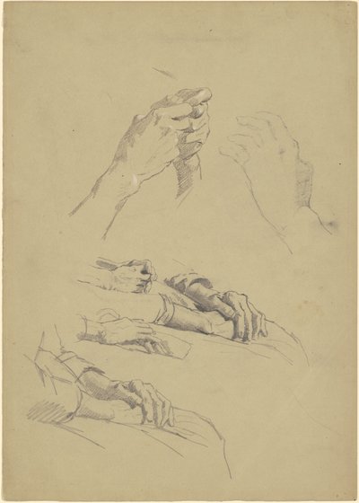 Studies of Hands [recto] av Jr. Enoch Wood Perry