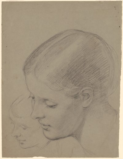Studier av et kvinnelig hode [recto] av Jr. Enoch Wood Perry