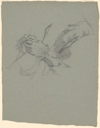 Studie av håndstrikking [recto] av Jr. Enoch Wood Perry