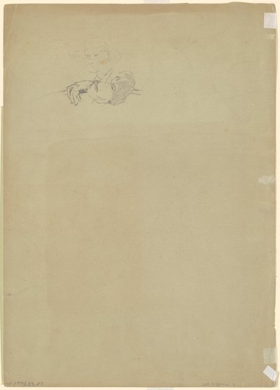 Studie av en bonde [verso] av Jr. Enoch Wood Perry