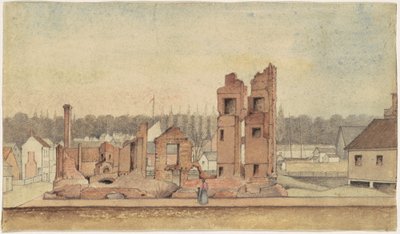 Ruinene av en taverna, Petersburg, Virginia av Jr. William Skinner Simpson