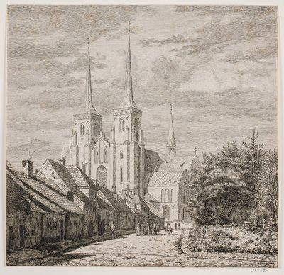 Roskilde domkirke, sett fra sørvest av Jørgen Roed