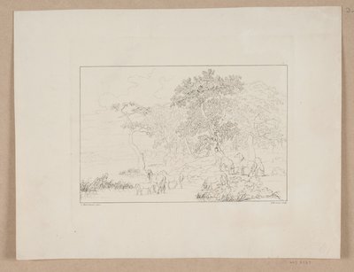 Hester ved en innsjø av Jørgen V. Sonne