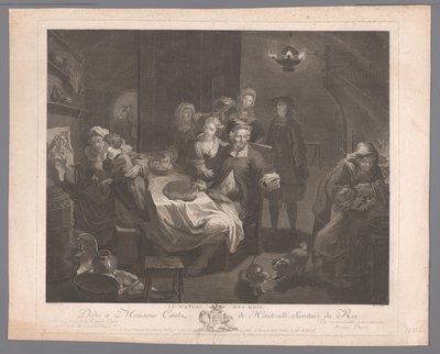 Helligtrekonger feiring Le Gateau des Rois. (tittel på objekt) av Jérôme Danzel