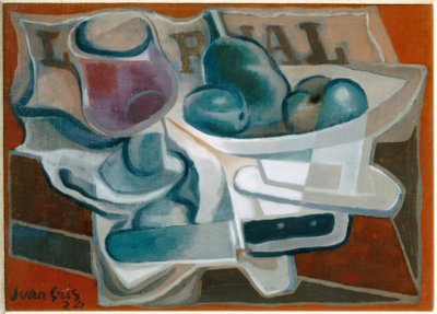 Skål og glass av Juan Gris