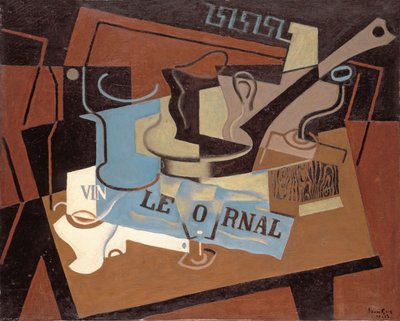 Kasserollen, av Gris, Juan (1887-1927). olje på lerret av Juan Gris