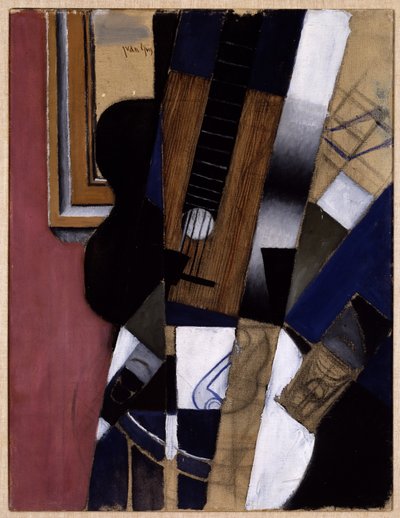 Gitar og pipe av Juan Gris