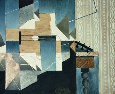 Gitar på bordet; Gitaren på bordet, 1913 av Juan Gris