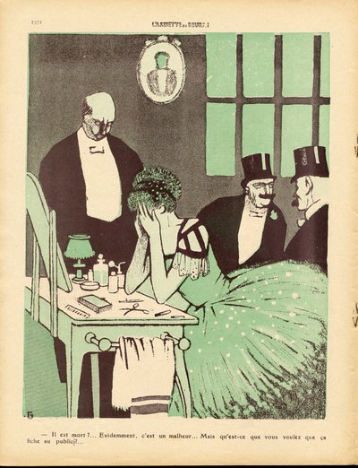 L'Plate au beurre, nummer 450, satirisk i farger av Juan Gris