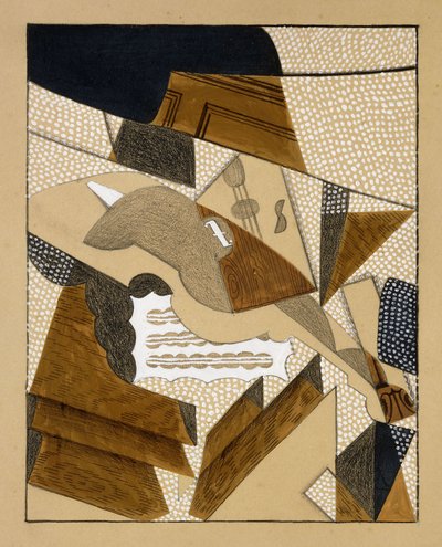Fiolinen, ca. 1915-1916 av Juan Gris