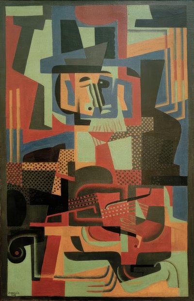Mannen med fiolinen av Juan Gris