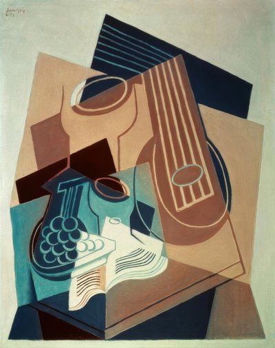 Mandolin og druer av Juan Gris