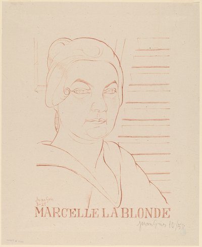 Marcelle den blonde av Juan Gris
