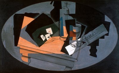 Spillekort og sifon, 1916. av Juan Gris