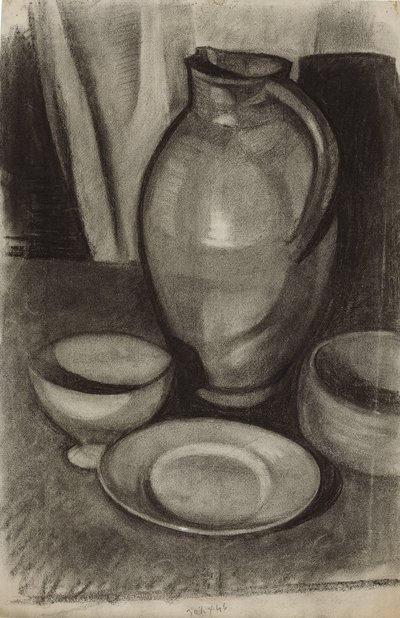 Stilleben med kanne; Nature morte a la cruche, 1910 av Juan Gris