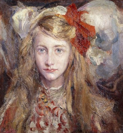 Portrett av kunstnerens datter Pippi av Juan Pablo Salinas Tervel