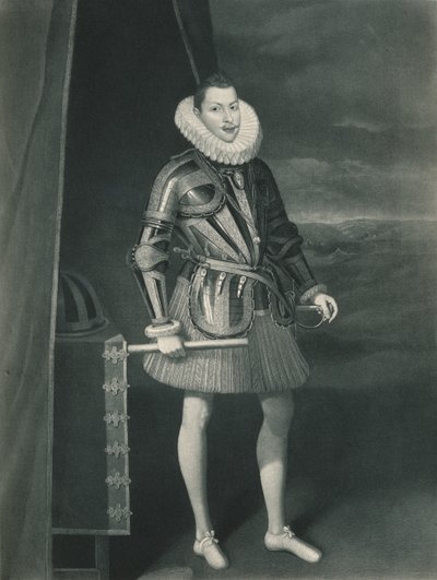 Filip III i rustning, 1605, 1904 av Juan Pantoja de la Cruz