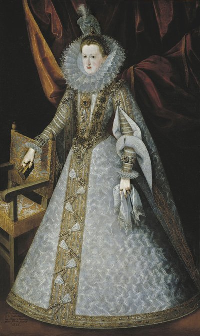 Portrett av Margarita av Østerrike 15841611, 1606 av Juan Pantoja de la Cruz
