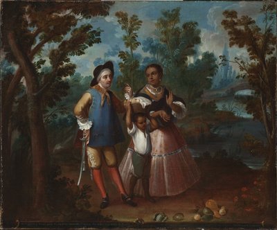 X. Fra Spaniard and Return Backwards, Hold Yourself Suspended in Mid Air (X. De español y torna atrás, tente en el aire), ca. 1760 av Juan Patricio Morlete Ruiz