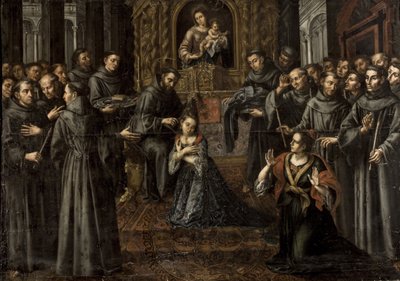 Saint Clare of Assisi (1194-1253) - Barokk: The profession of Saint Clare av Ruiz Soriano, Juan (1701-1763) av Juan Ruiz Soriano