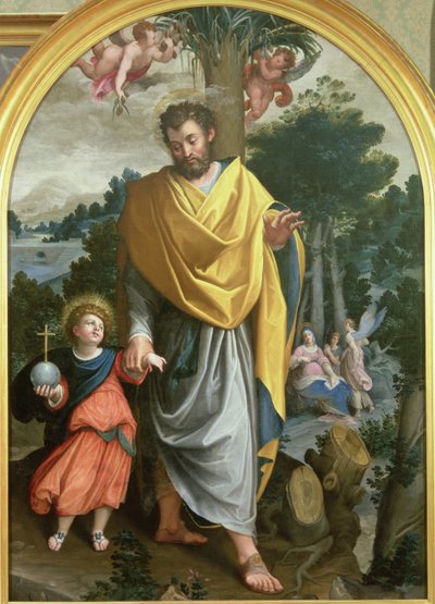 St. Joseph leder spedbarnet Kristus av Juan Sanchez Cotan