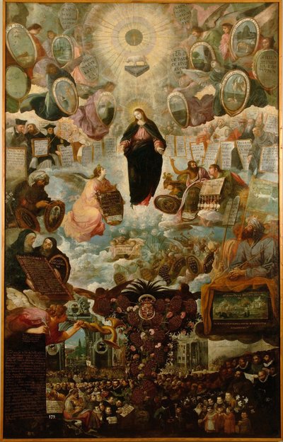 allegorie de l'Immaculee Conception - Allegory of the Immaculee Conception par Roelas (Ruela), Juan de (ca. 1570-1625). Olje på lerret, størrelse: 323x195 av Juan de Roelas