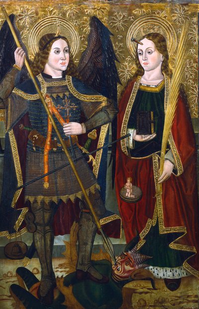 St Michael og Engracia, c1489-c1513 av Juan de la Abadia the Younger