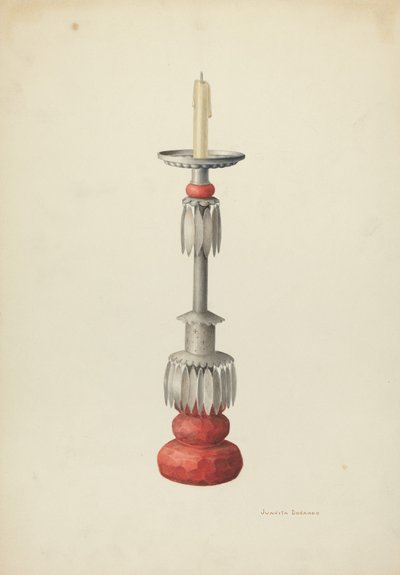 Lysestake en av et par, ca. 1941. av Juanita Donahoo