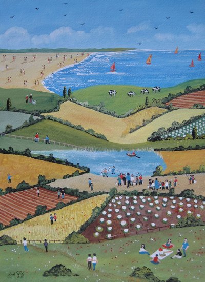 Field Trip, 2010 (Gouache på papir) av Judy Joel