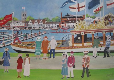Henley - The Glorianna, 2012 (Gouache på papir) av Judy Joel