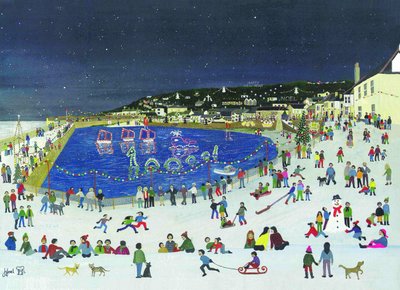 Mousehole Harbor Lights, 2009 (Gouache på papir) av Judy Joel