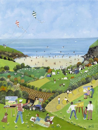 Summer Pleasures, 2009 (Gouache på papir) av Judy Joel