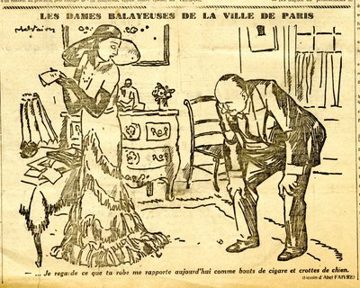 Oppriktig, satirisk i N & B av Jules Abel Faivre