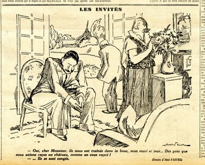 Oppriktig, satirisk i N & B av Jules Abel Faivre