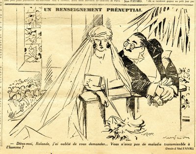 Oppriktig, satirisk i svart-hvitt av Jules Abel Faivre