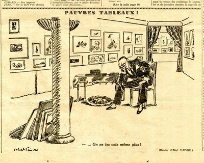 Oppriktig, satirisk i svart-hvitt av Jules Abel Faivre