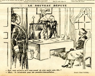 Oppriktig, satirisk i svart-hvitt av Jules Abel Faivre