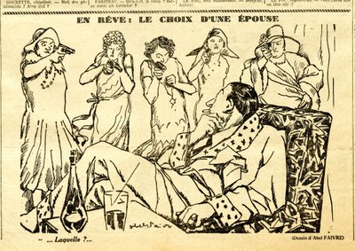 Oppriktig, satirisk i svart-hvitt av Jules Abel Faivre
