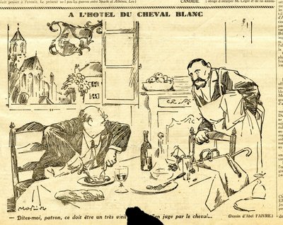 Oppriktig, satirisk i svart-hvitt av Jules Abel Faivre