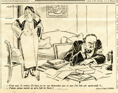 Oppriktig, satirisk i svart-hvitt av Jules Abel Faivre